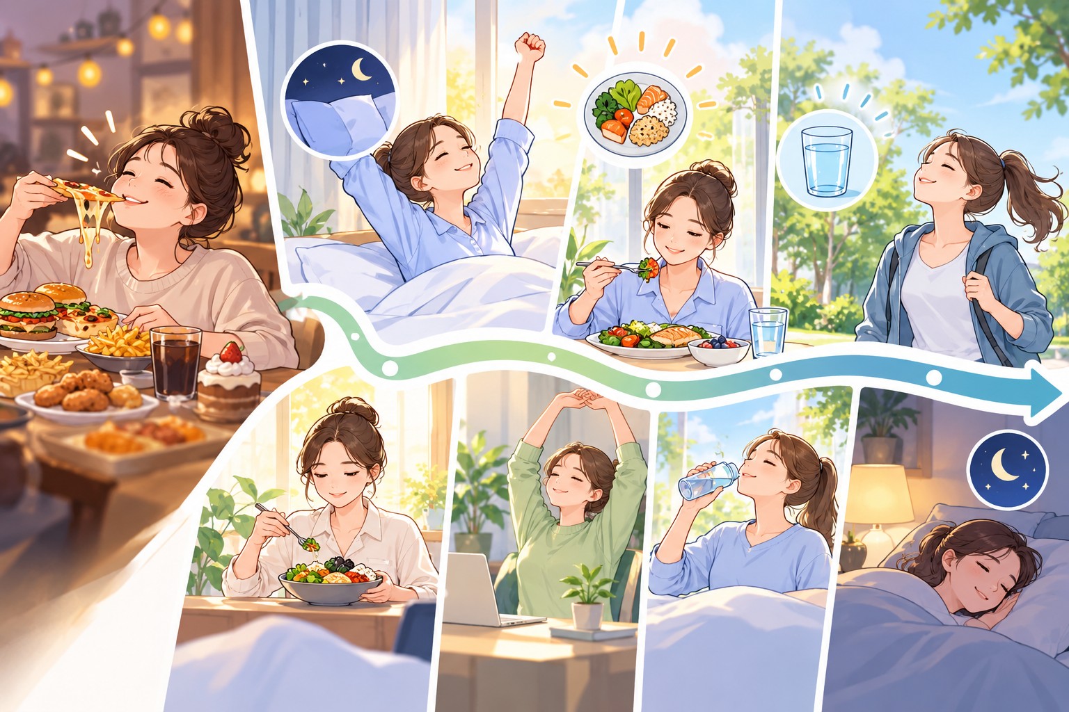 주말 과식 뒤 보상 금식이 아니라 평일 식사 리듬으로 복귀하는 주간 지도