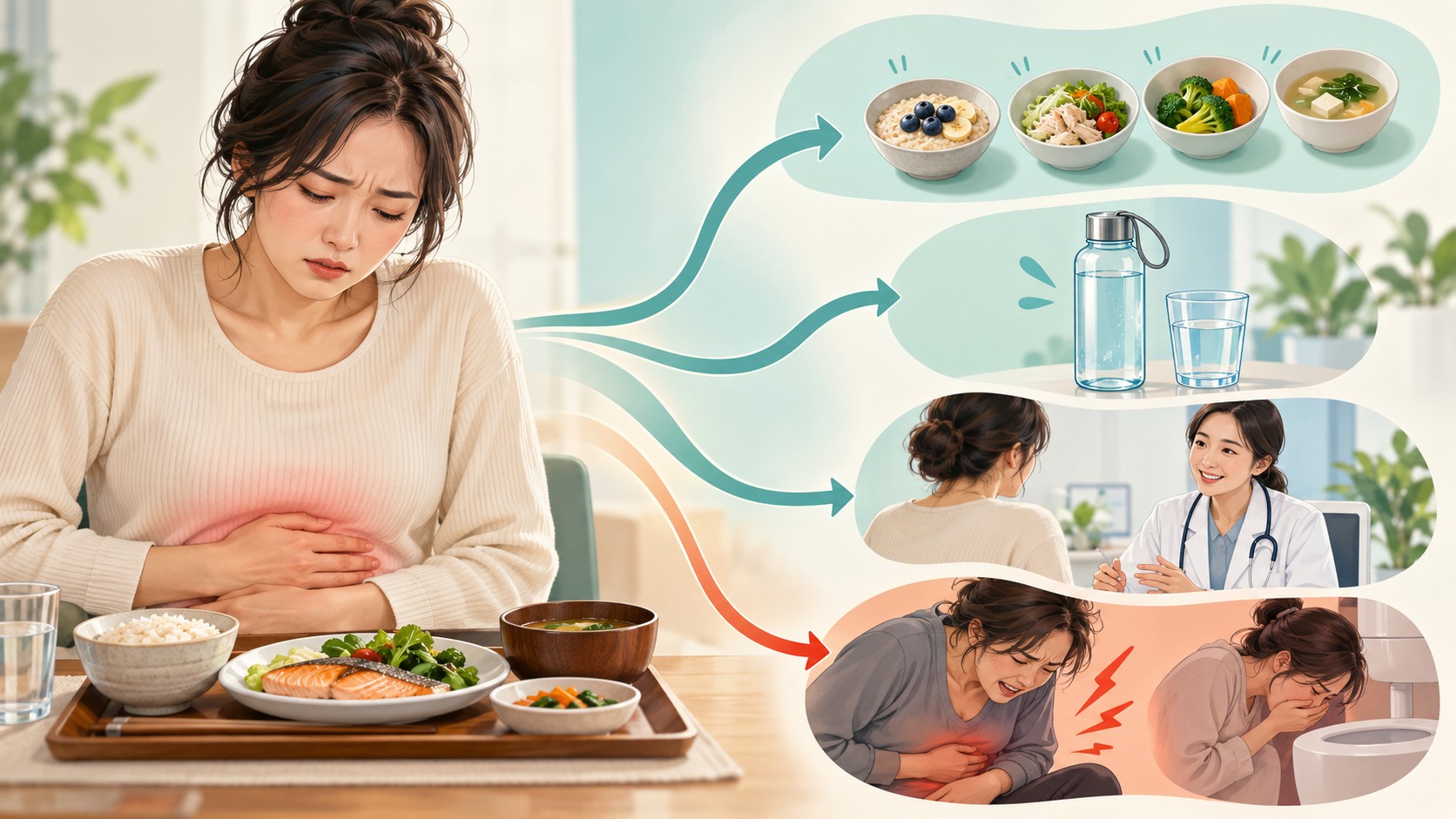 소화불편 뒤 식사 조정과 상담, 평가 경로를 고르는 성인